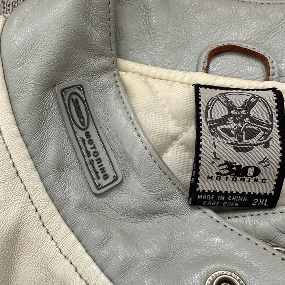 310 Motoring Automobile Specialist Vintage Racing Leather Jacket 2XL Vintage - Picture 6 of 16